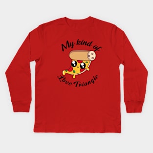 Cute Pizza Kids Long Sleeve T-Shirt